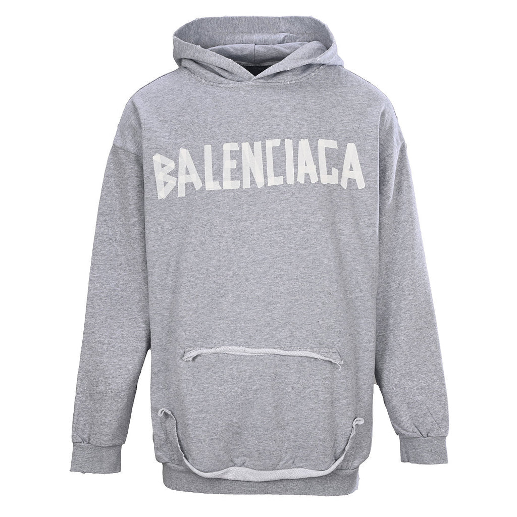 Balenciaga Logo Long-Sleeve Top - Black - front view