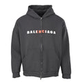 Balenciaga Logo Long-Sleeve Top - Black - front view