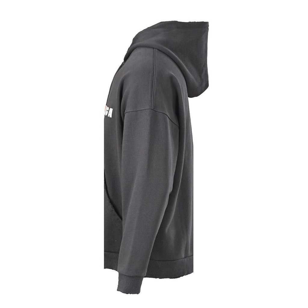 Balenciaga Logo Long-Sleeve Top - Black - back view