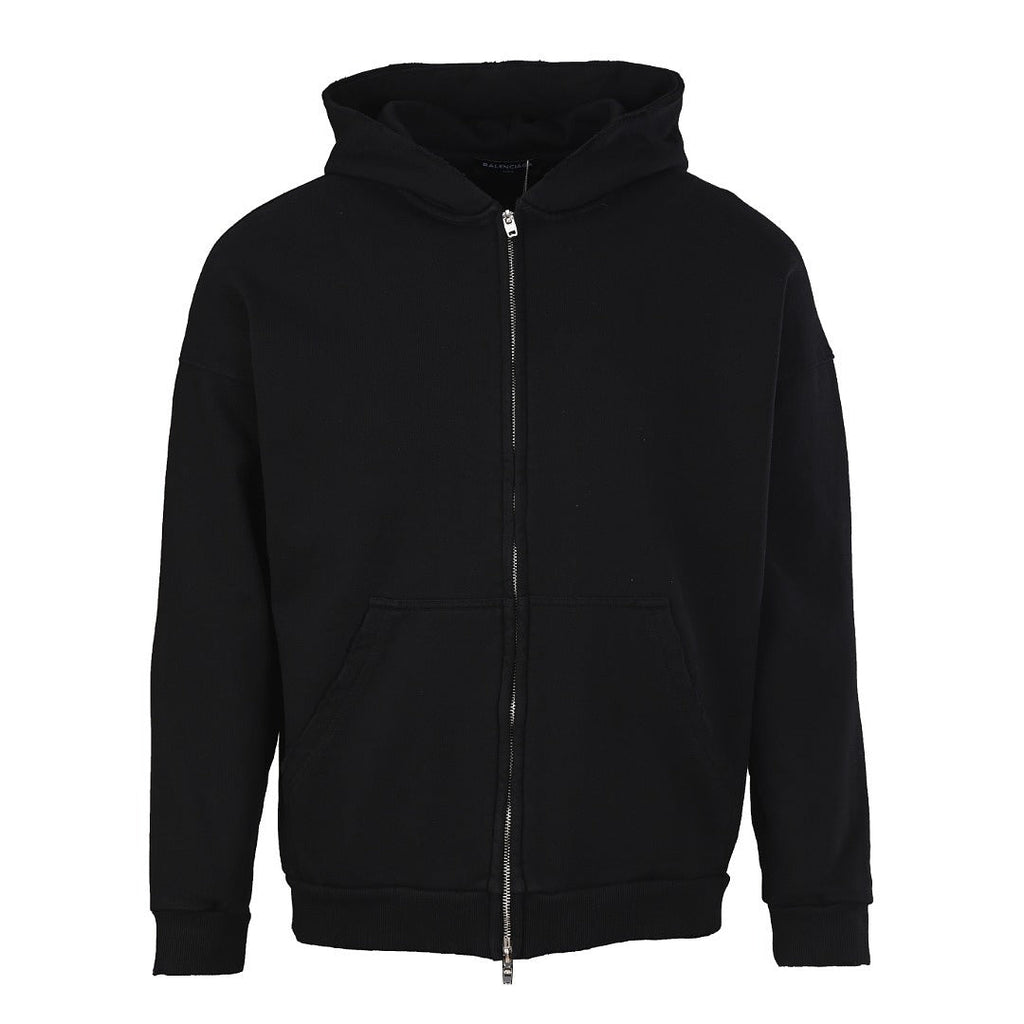Balenciaga Logo Long-Sleeve Top - Black - front view