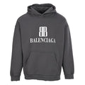 Balenciaga Logo Long-Sleeve Top - Black - front view