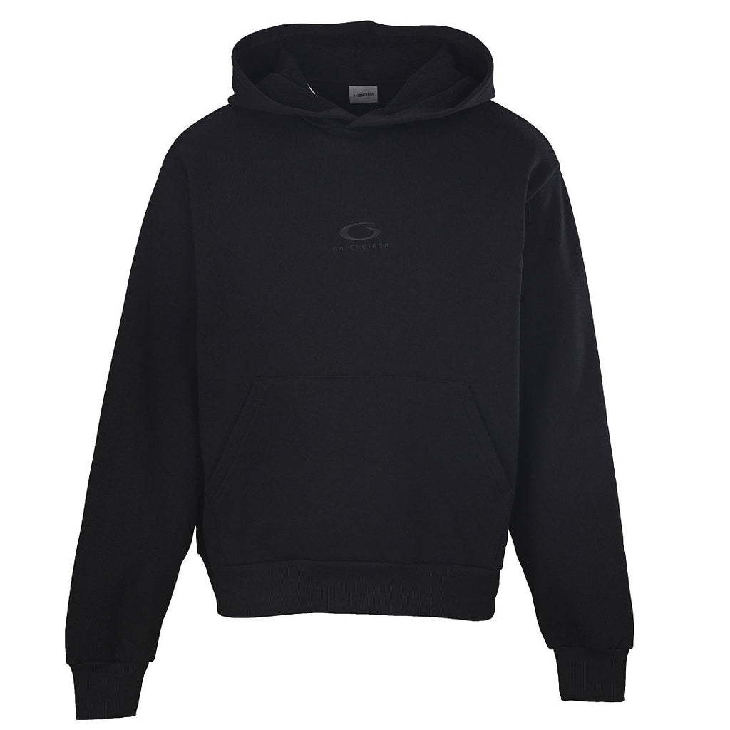Balenciaga Logo Long-Sleeve Top - Black - front view