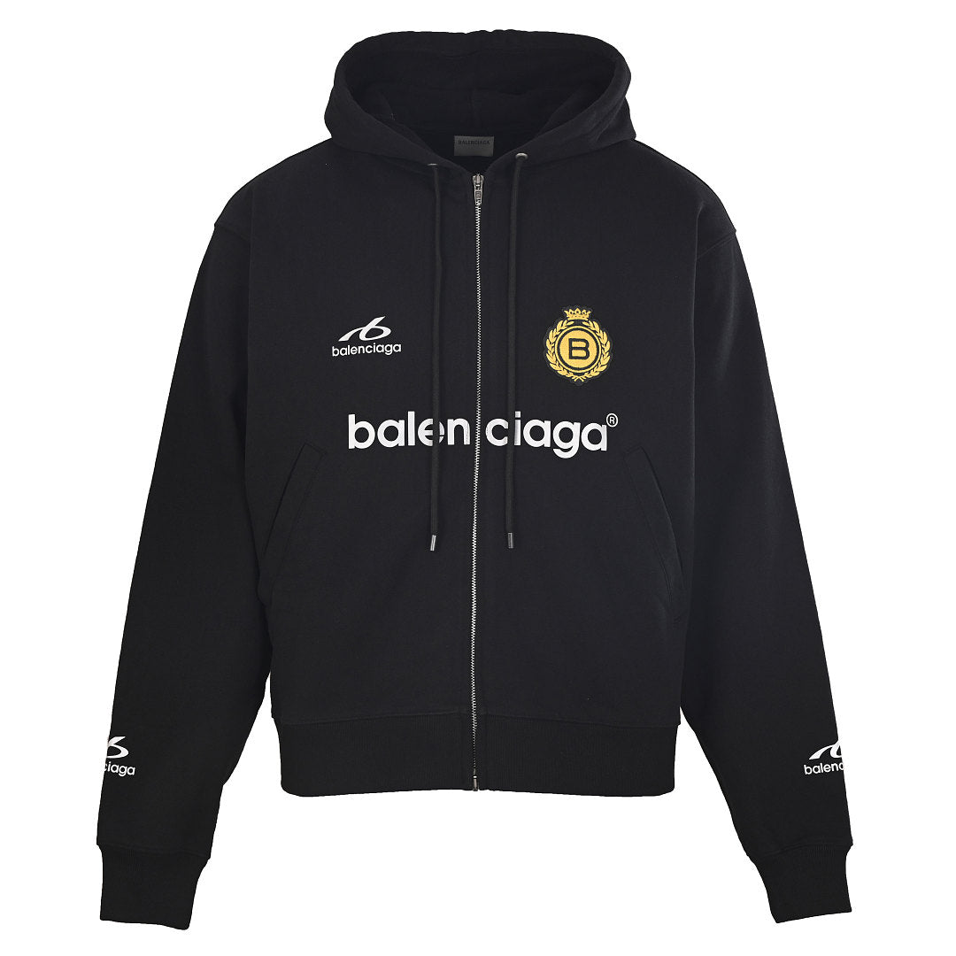 Balenciaga Logo Jacket - Black - front view