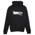 Balenciaga Logo Pullover Hoodie - Black - front view