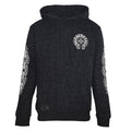 Chrome Hearts Tonal All-Over Cross Pullover Hoodie - Black - front view