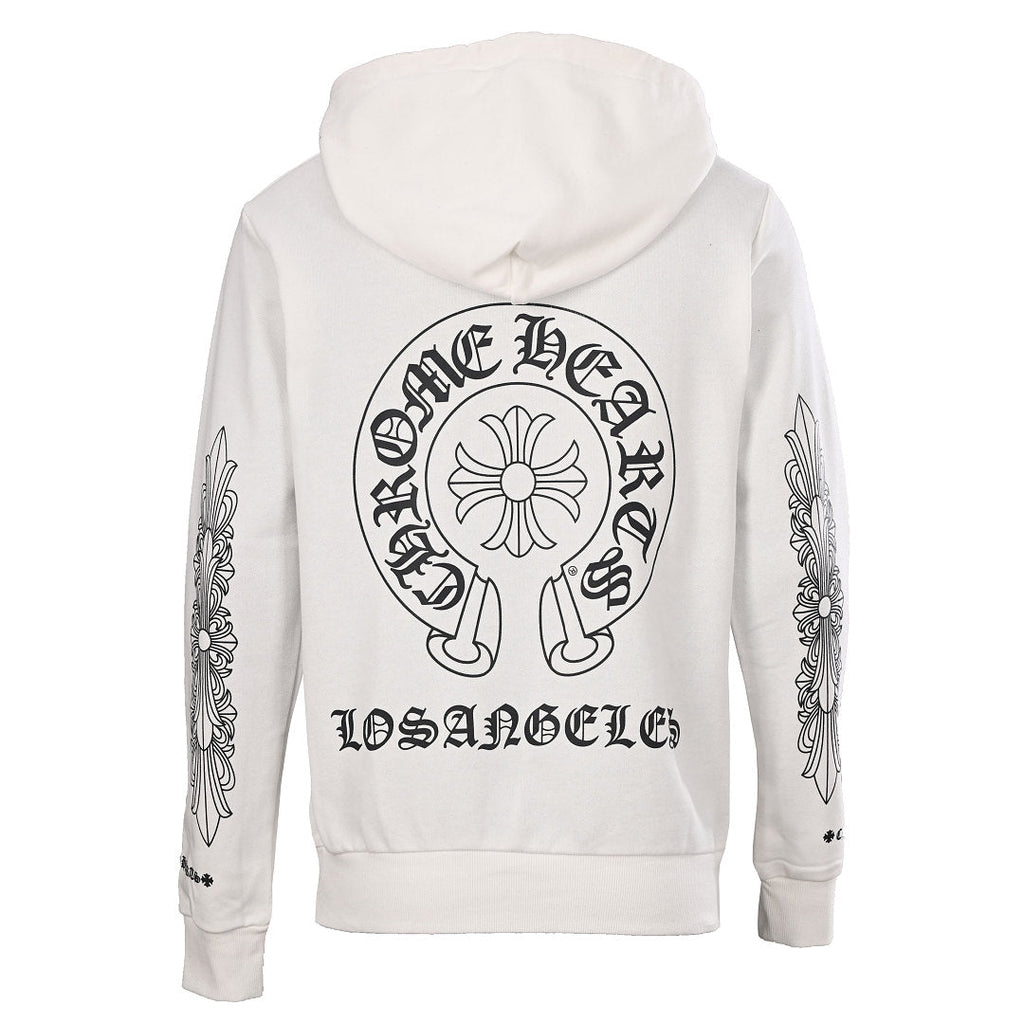 Chrome Hearts Los Angeles Graphic Pullover Hoodie - White - back view