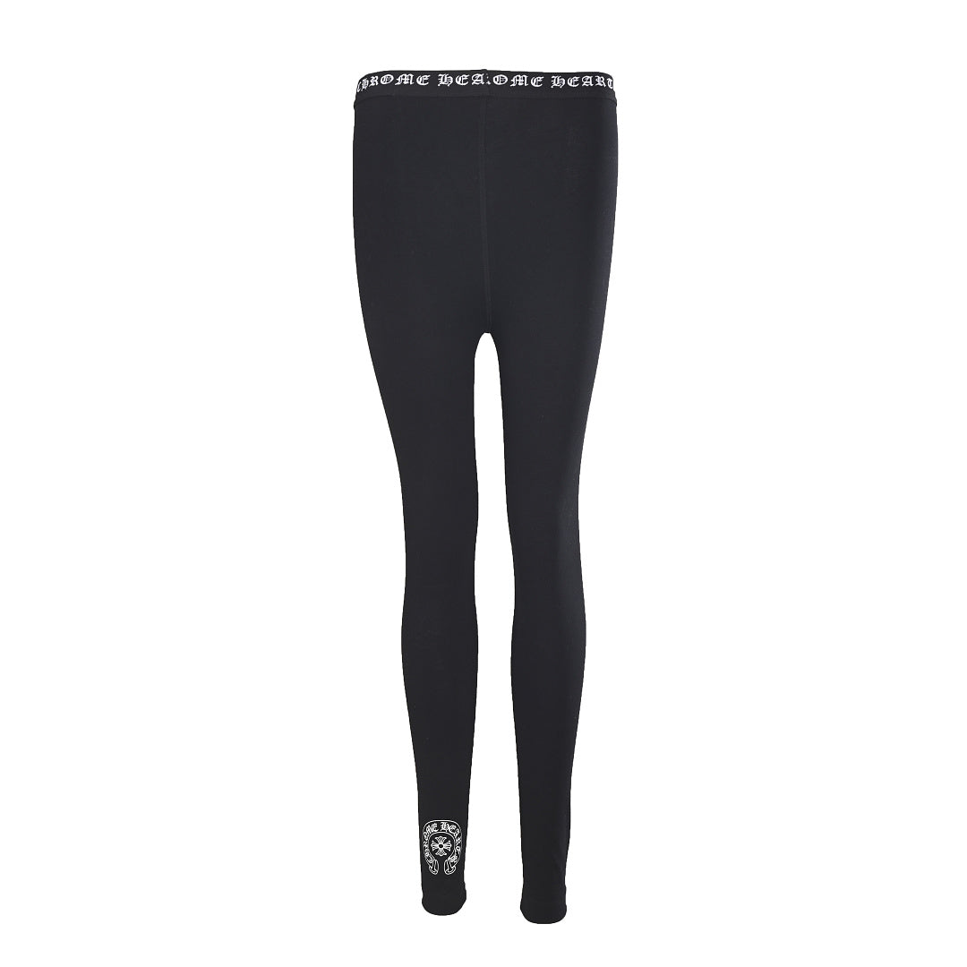 Chrome Hearts Script Logo Pants - Black - front view