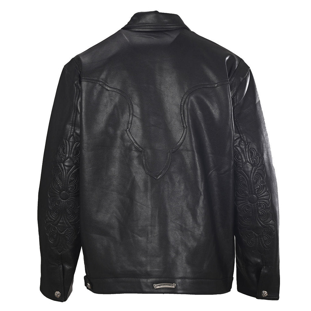 Chrome Hearts Sleeve Embroidery Jacket - Black - back view