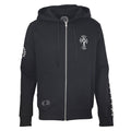 Chrome Hearts Sleeve Cross Zip-Up Hoodie - Black - front view