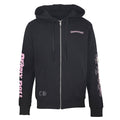 Chrome Hearts Pink Scroll Zip-Up Hoodie - Black - front view
