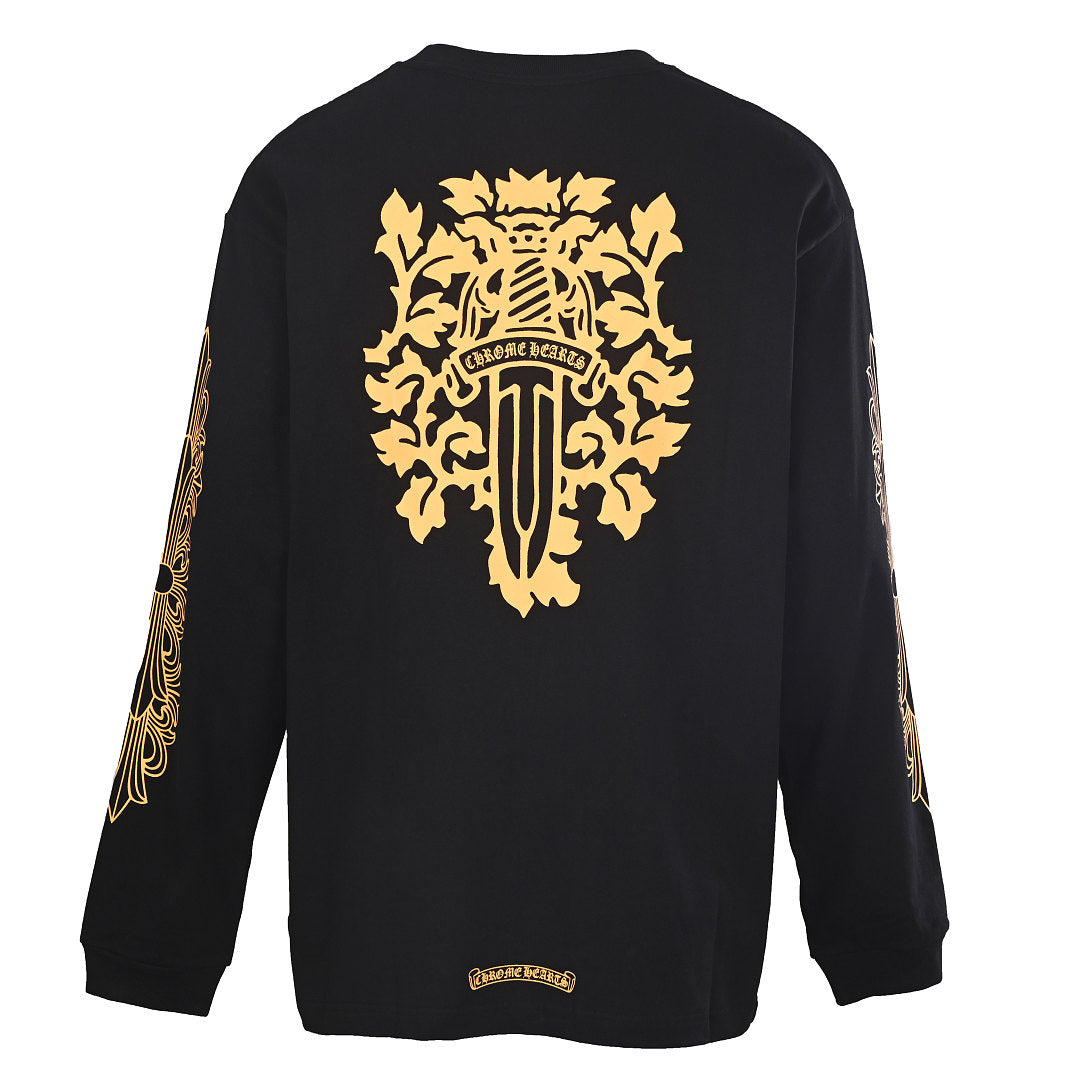 Chrome Hearts Sword Graphic Long-Sleeve T-Shirt - Black - back view