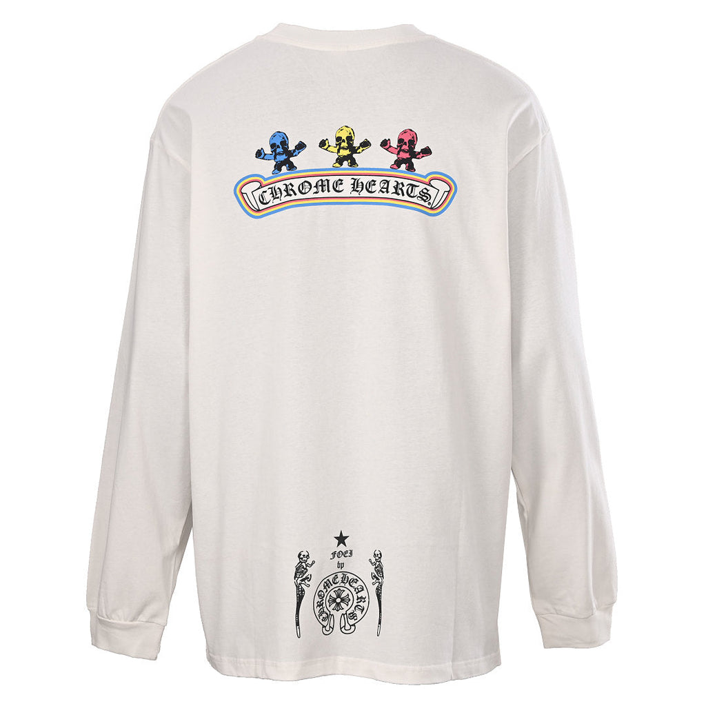 Chrome Hearts Skull Figure Long-Sleeve T-Shirt - White - back view
