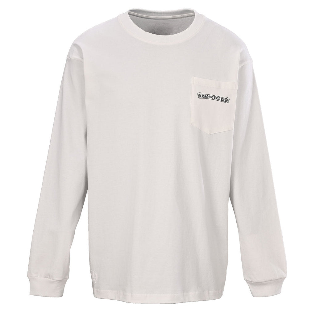 Chrome Hearts Scroll Graphic Long-Sleeve T-Shirt - White - front view