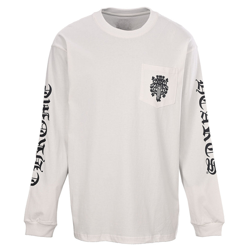 Chrome Hearts Sword Graphic Long-Sleeve T-Shirt - White and Black - front view