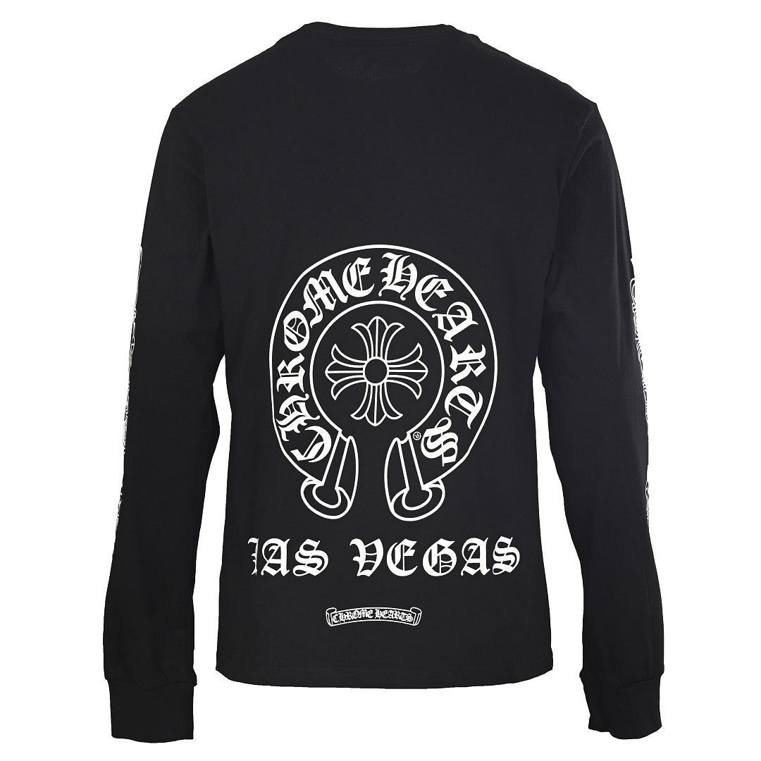 Chrome Hearts Scroll Graphic Long-Sleeve T-Shirt - Black - back view