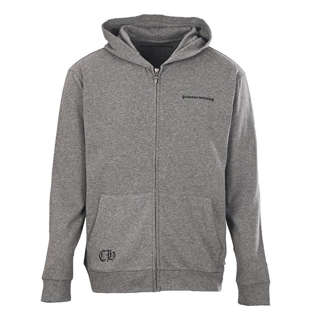 Chrome Hearts Back Vine Sword Zip-Up Hoodie - Black - front view
