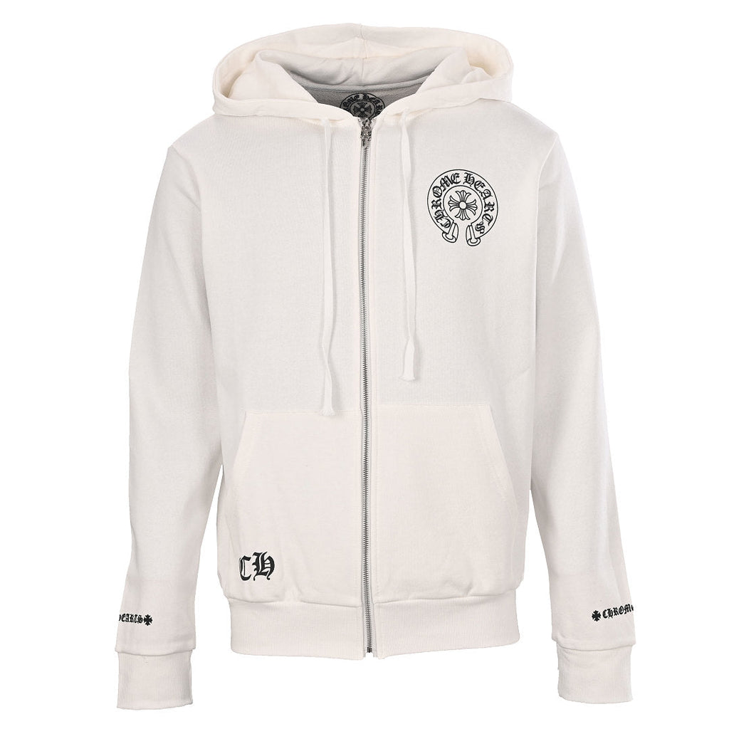 Chrome Hearts Cuff Script Jacket - White - front view
