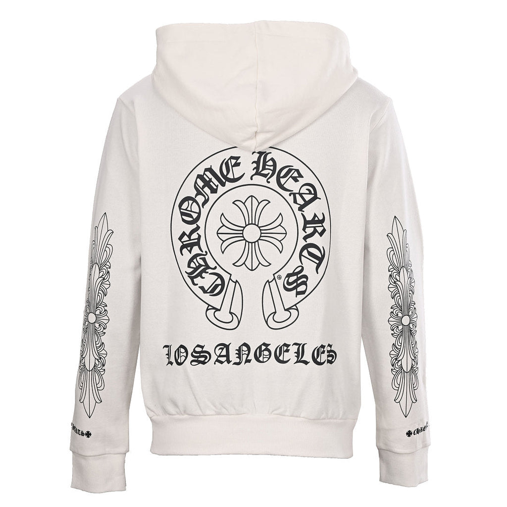 Chrome Hearts Cuff Script Jacket - White - back view