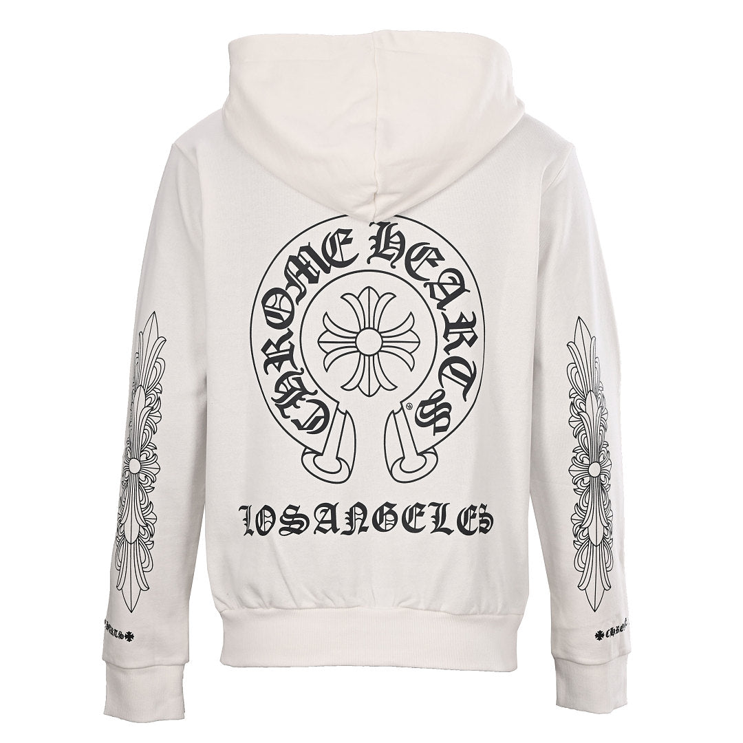 Chrome Hearts Cuff Script Jacket - White - back view
