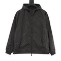 Louis Vuitton Monogram Jacquard Double-Faced Reversible Hooded Windbreaker Jacket Men Black