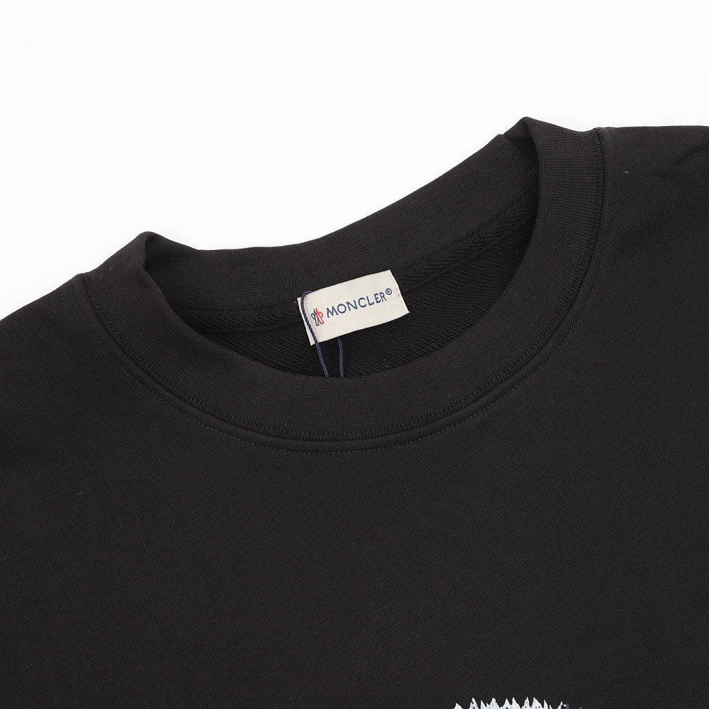 Moncler Tricolor Crest Logo Crewneck Sweatshirt – Men’s, Black