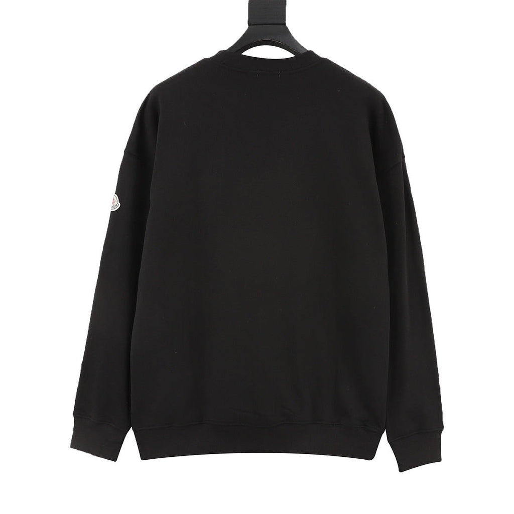 Moncler Tricolor Crest Logo Crewneck Sweatshirt – Men’s, Black