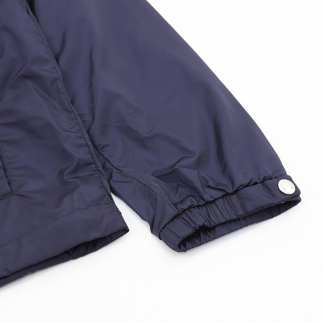 Moncler Stripe Badge Chest Logo Lightweight Hooded Windbreaker – Men’s, Navy Blue