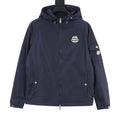 Moncler Stripe Badge Chest Logo Lightweight Hooded Windbreaker – Men’s, Navy Blue