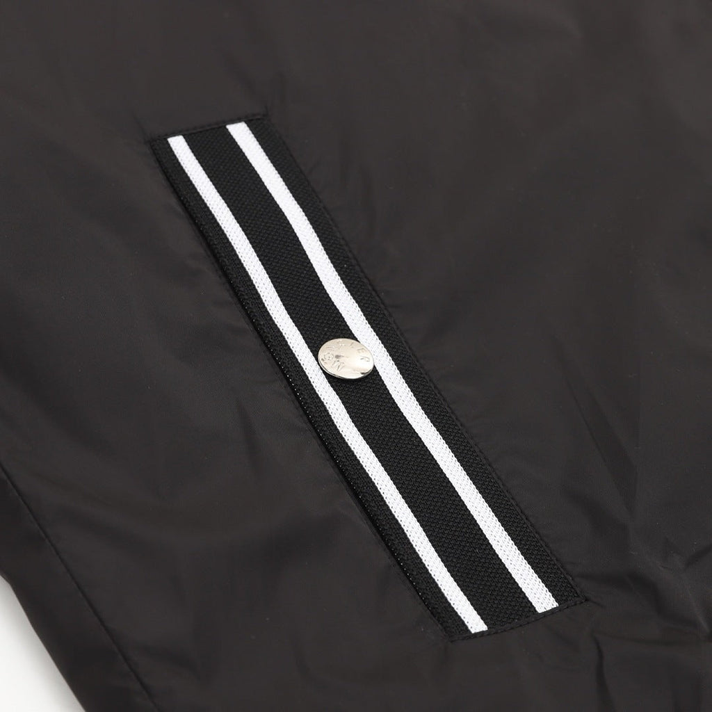 Moncler Chest Logo Stripe Hooded Zip Jacket – Men’s, Black