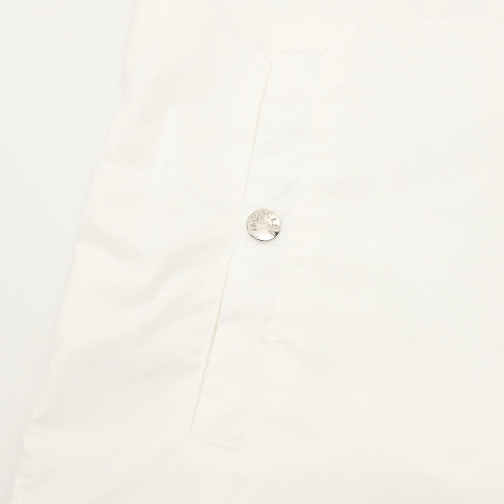 Moncler Chest Stripe Logo Lightweight Hooded Windbreaker – Men’s, White