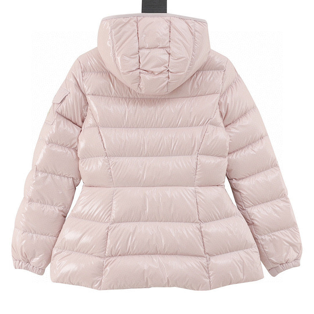 Moncler Barante Women's Fitted Hooded Down Jacket - Blush Pink - back view