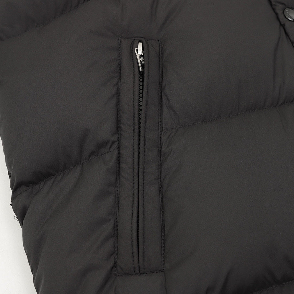Moncler Maya Matte Long Hooded Down Coat - Black - detail 2
