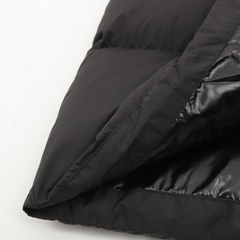 Moncler Maya Matte Long Hooded Down Coat - Black - detail 3