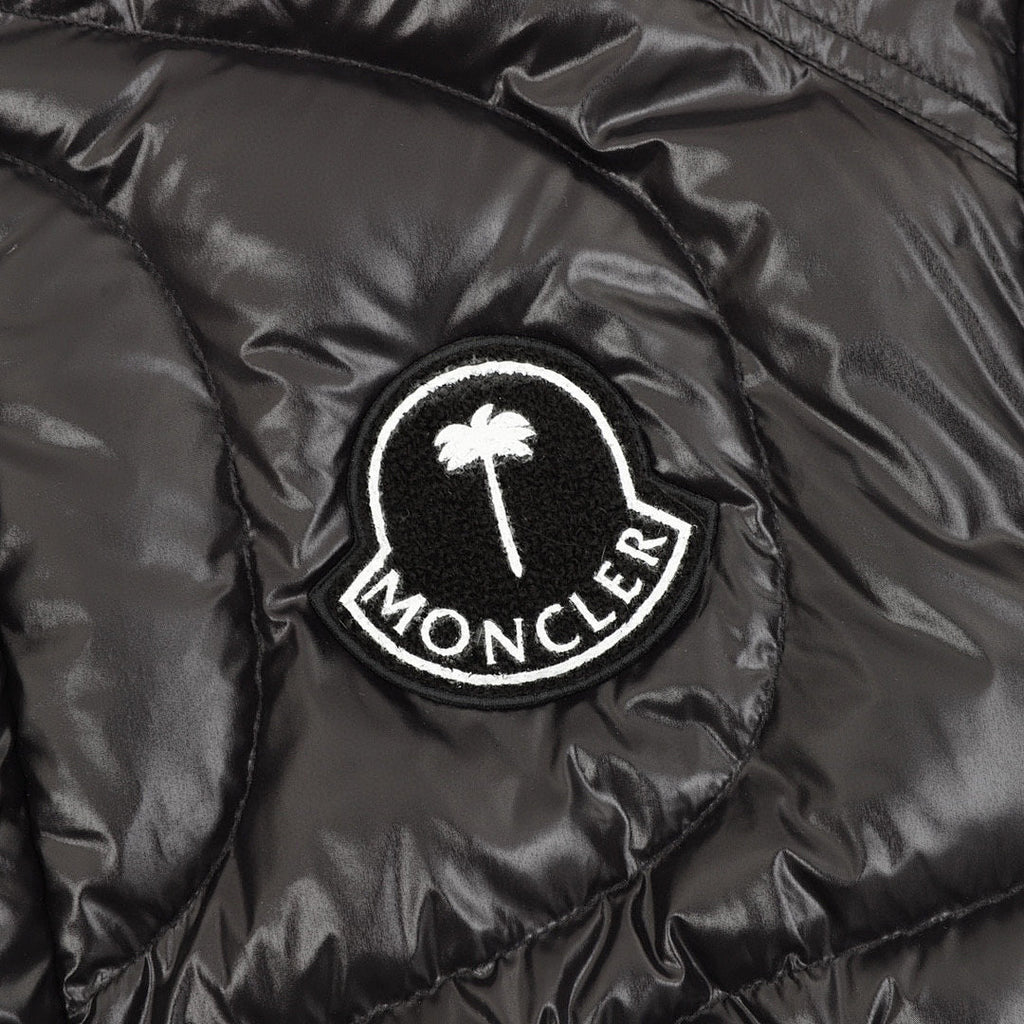 Moncler Palm Angels Wave-Quilted Down Jacket - Black - detail 2