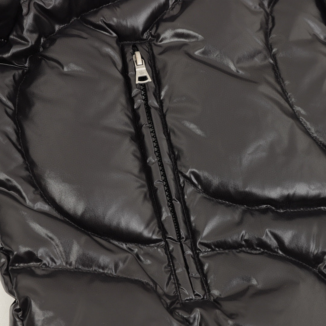 Moncler Palm Angels Wave-Quilted Down Jacket - Black - detail 3