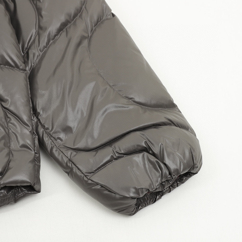 Moncler Palm Angels Wave-Quilted Down Jacket - Gray - detail 3