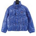Moncler Palm Angels Wave-Quilted Down Jacket - Cobalt Blue - front view