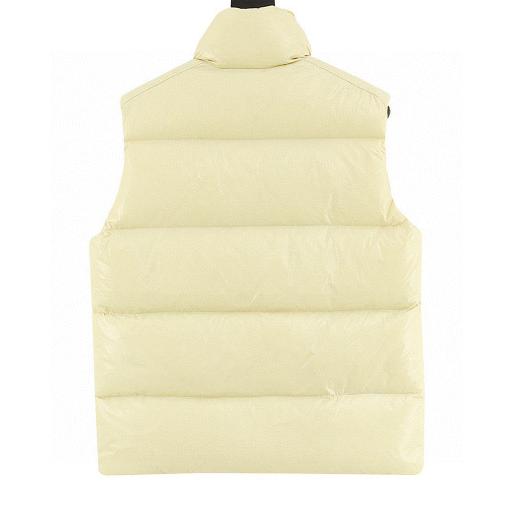 Moncler Lipsi Stand-Collar Down Vest - Pale Yellow - back view