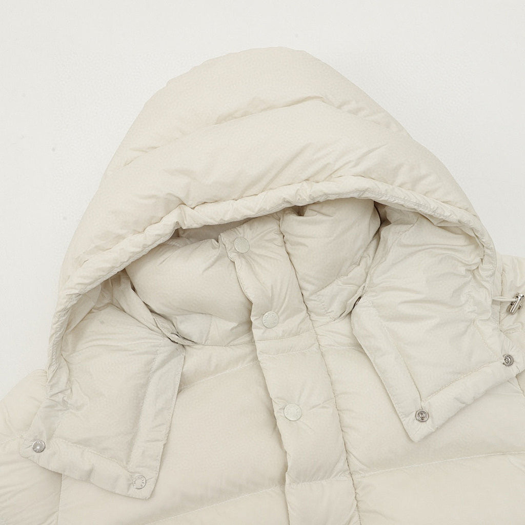 Moncler Maya Matte Hooded Down Jacket - Ivory - detail 1