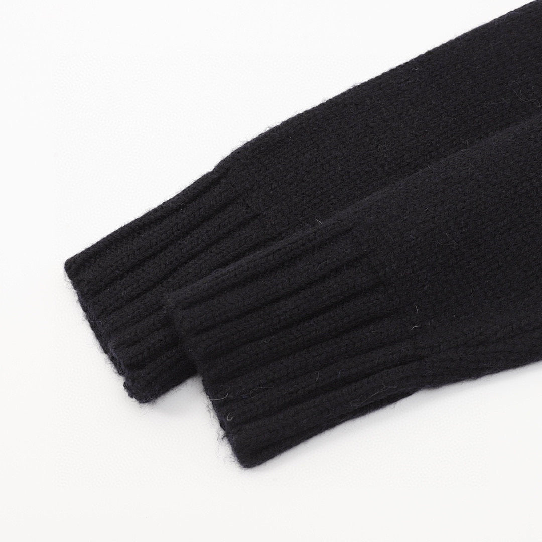 Moncler Cropped Knit-Sleeve Padded Jacket - Black - detail 2