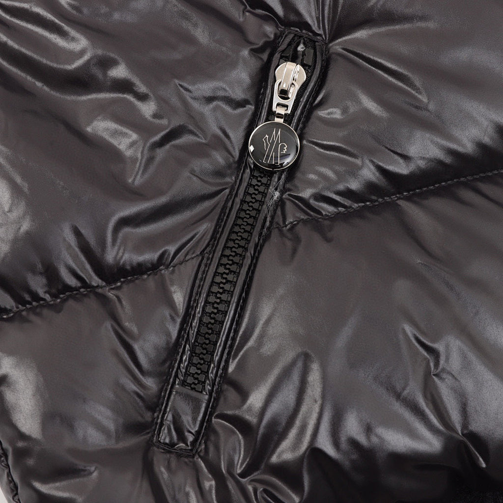 Moncler Cropped Knit-Sleeve Padded Jacket - Black - detail 3