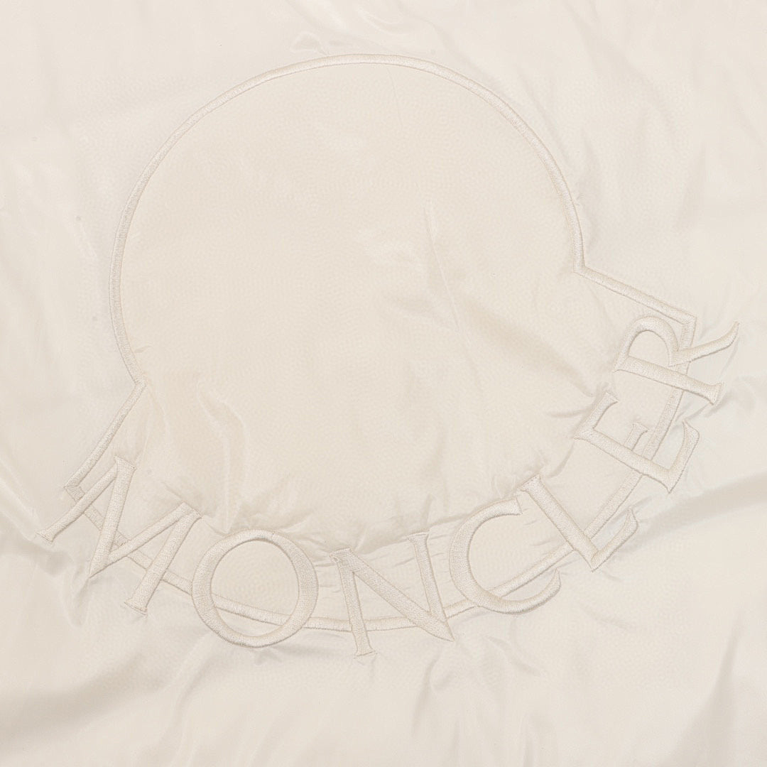Moncler Cropped Knit-Sleeve Padded Jacket - Ivory - detail 2
