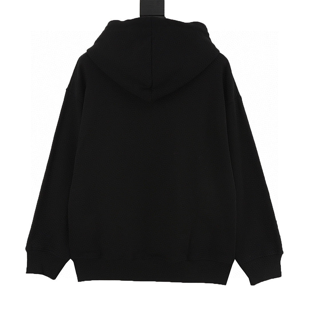 Moncler Chest-Logo Pullover Hoodie - Black - back view