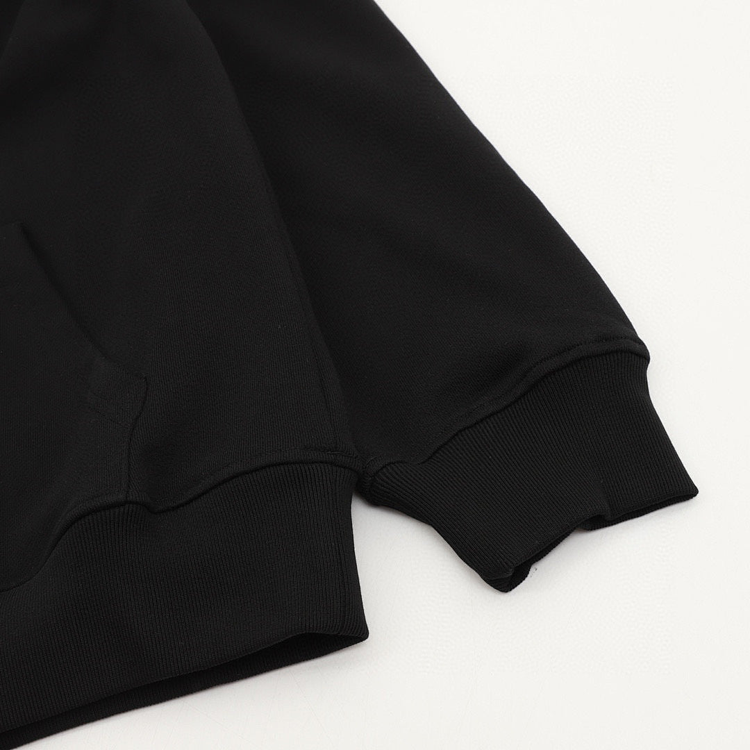 Moncler Chest-Logo Pullover Hoodie - Black - detail 3