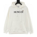 Moncler Chest-Logo Pullover Hoodie - Ivory - front view