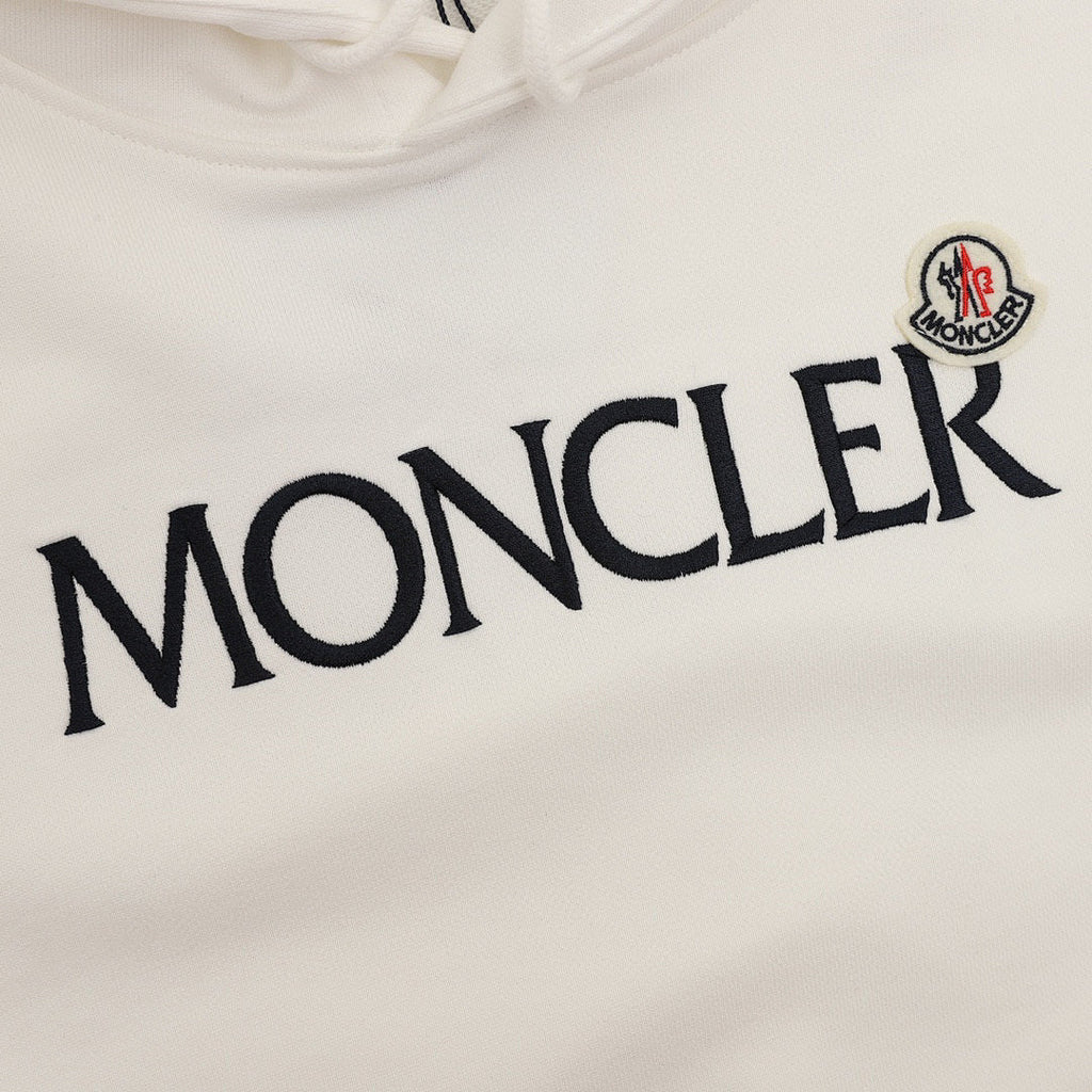 Moncler Chest-Logo Pullover Hoodie - Ivory - detail 2