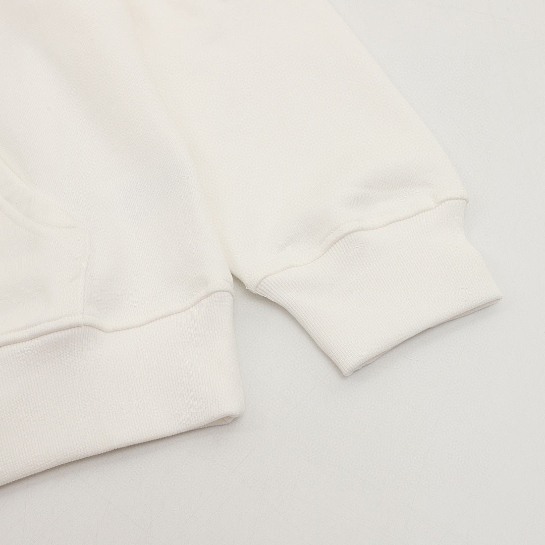 Moncler Chest-Logo Pullover Hoodie - Ivory - detail 3