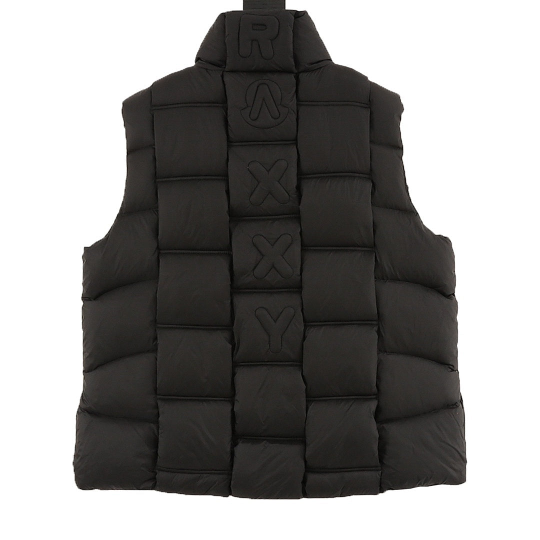 Moncler Raxxy 3D-Quilted Down Vest - Black - back view