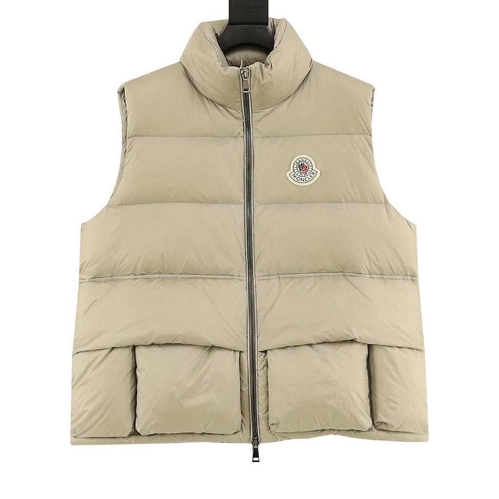 Moncler Raxxy 3D-Quilted Down Vest - Beige - front view