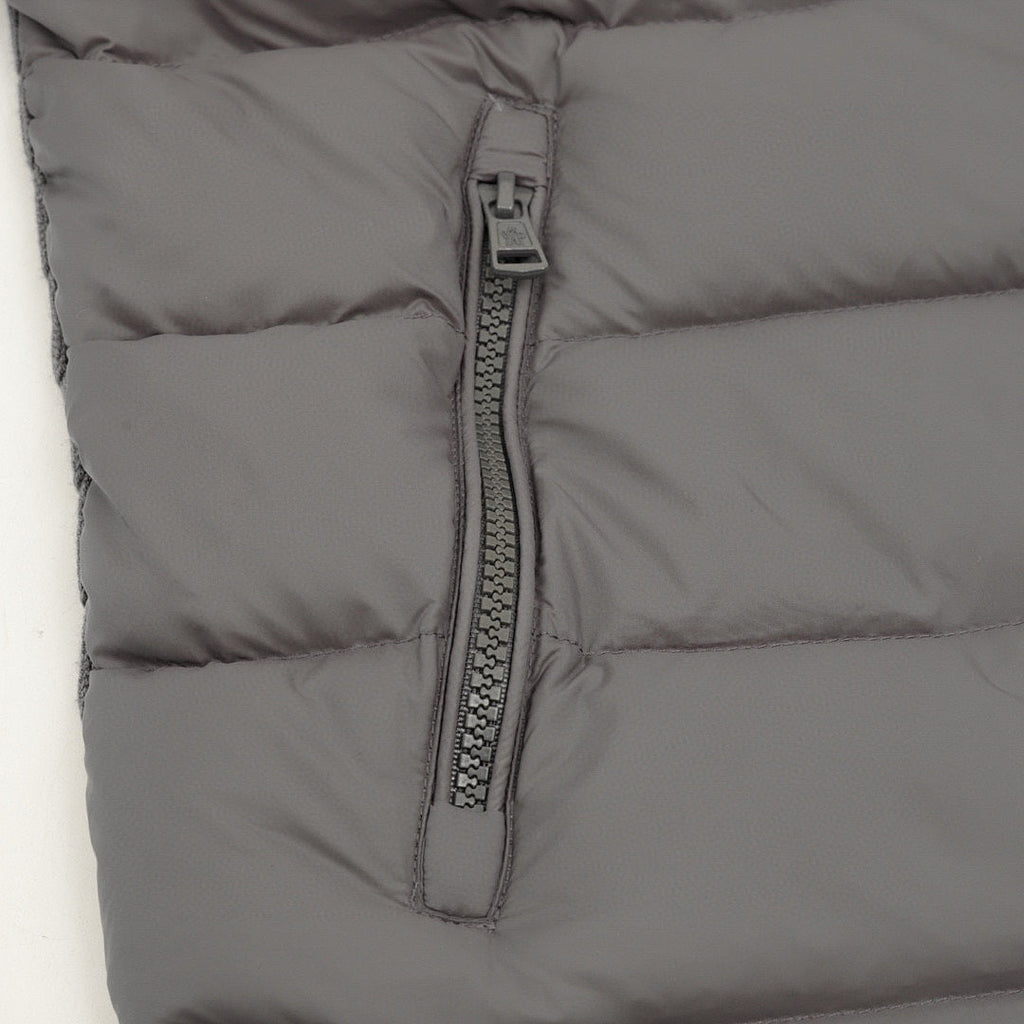 Moncler Men's Striped-Sleeve Padded Zip Cardigan - Gray - detail 3